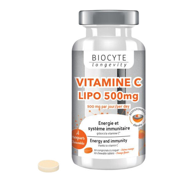 Vitamine C Liposomale Biocyte - 30 CPR - Booste énergie Et Immunité - Validité 06/2025
