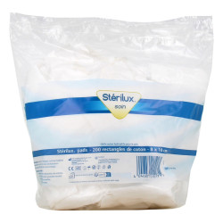 Hartmann Stérilux Pads 200 rectangles de coton
