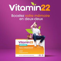Vitamin'22 Mémoire Boost Concentration 20 comprimés